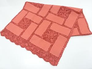 リサイクル　リボン刺繍花模様ショール